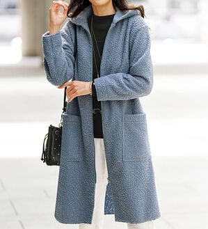 BELLUNA（ベルーナ）の「ブークレー素材フードコーディガン（アンサンブル）」｜詳細画像