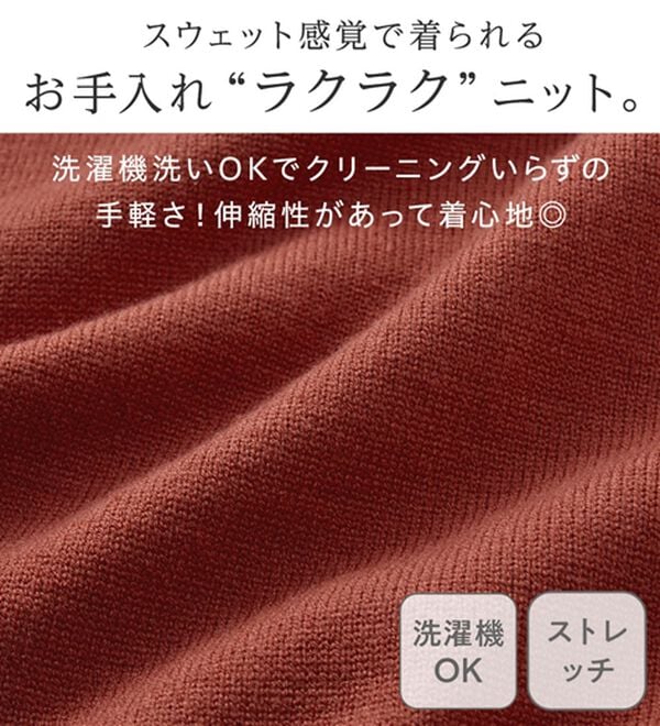 Viola e Viola（ヴィオラ エ ヴィオラ）の「【ゆったり着られる！】洗える！レイヤード風ニット（ニット・セーター）」｜詳細画像