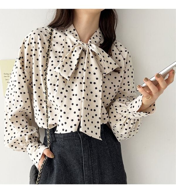 GeeRA（ジーラ）の「前後２ｗａｙボウタイブラウス（ブラウス）」｜詳細画像