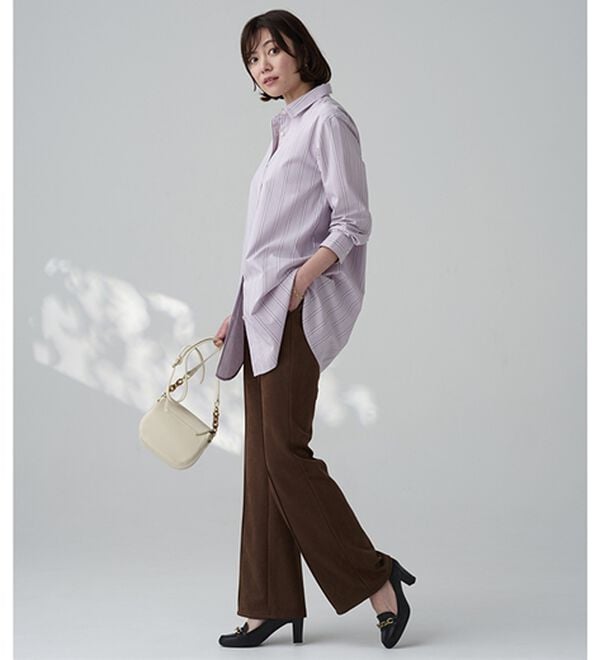 BELLUNA（ベルーナ）の「ストレッチスエード調美脚パンツ（フルレングスパンツ）」｜詳細画像