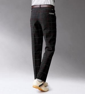 「【２本組】＜ダンロップ・リファインド＞チェック柄７ポケットパンツ（メンズフルレングスパンツ）」｜詳細画像