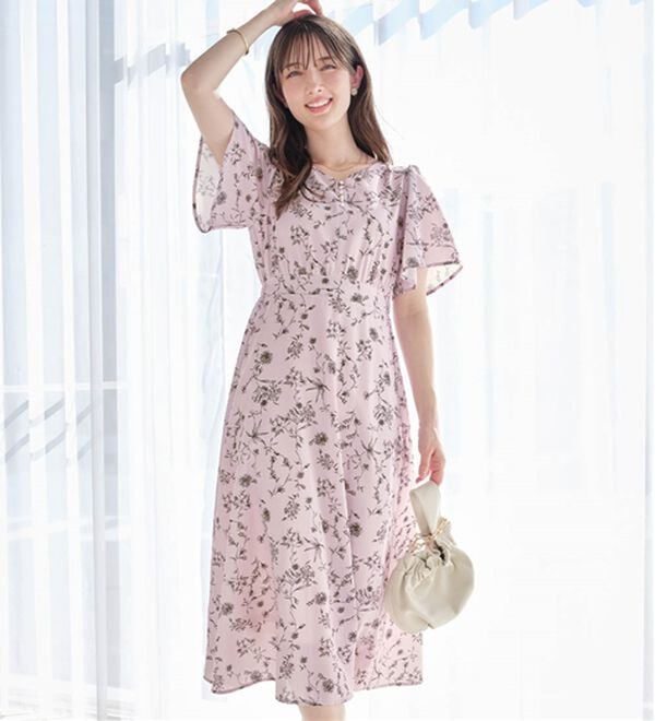 alotta（アロッタ）の「【お客様企画】欲しいが詰まったひんやり花柄ワンピース（プリントワンピース）」｜詳細画像