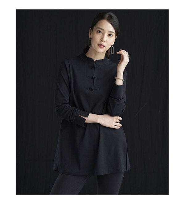 色あせにくい黒！チャイナカラーチュニック - ベルーナ【公式】