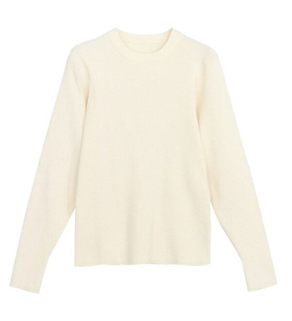 Pierrot（ピエロ）の「クルーネックリブニット（ニット・セーター）」｜詳細画像
