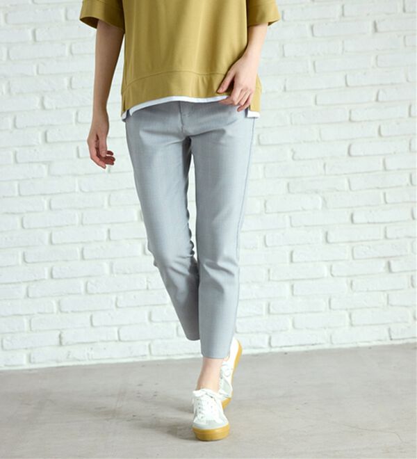 BELLUNA（ベルーナ）の「 【接触冷感】【選べる2丈】サラリ裏メッシュ美脚アンクルパンツ（フルレングスパンツ）」｜詳細画像