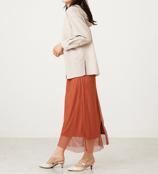 BELLUNA（ベルーナ）の「シアー素材フードデザインシャツ（シャツ）」｜詳細画像