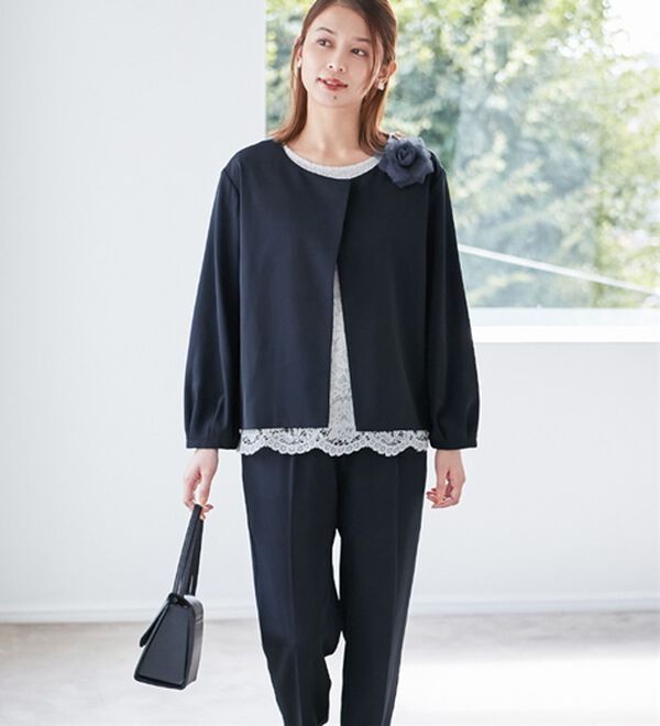 Viola e Viola（ヴィオラ エ ヴィオラ）の「洗える！楽きれい多機能４点セットスーツ【入卒七五三対応】（その他スーツ）」｜ネイビー