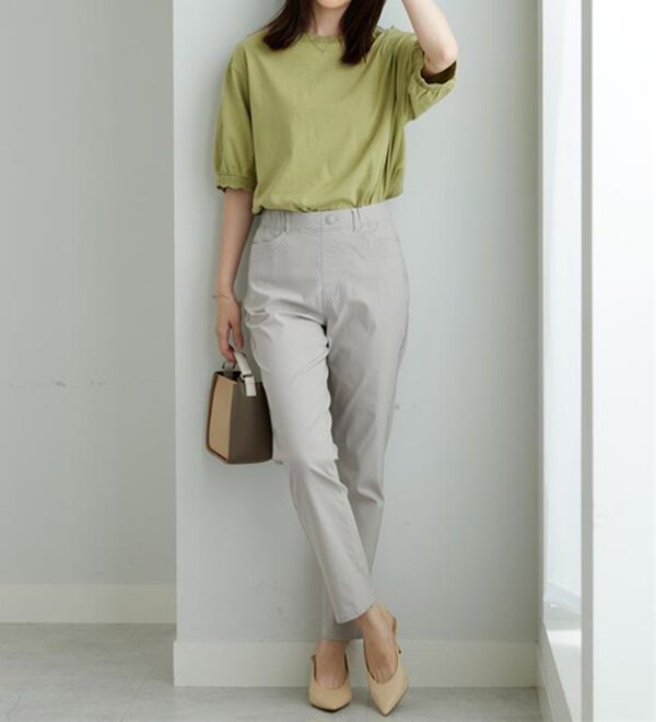 BELLUNA（ベルーナ）の「冷感ピケストレッチ素材スリムパンツ（フルレングスパンツ）」｜詳細画像