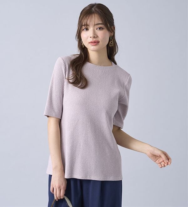 BELLUNA（ベルーナ）の「テンセル（ＴＭ）繊維混ストレッチプルオーバー（カットソー）」｜詳細画像