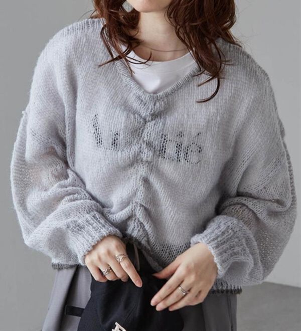 RANAN（ラナン）の「モヘアライク２ＷＡＹギャザーニット（ニット・セーター）」｜詳細画像