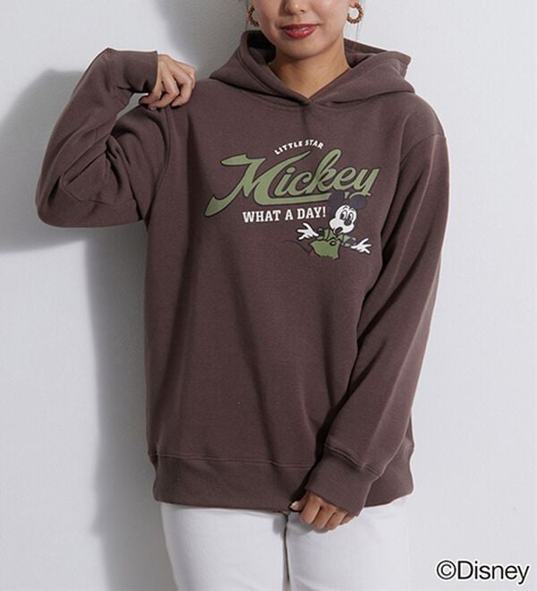 BELLUNA（ベルーナ）の「＜Ｄｉｓｎｅｙ＞【ミッキー】プリント裏起毛パーカー（パーカー）」｜詳細画像