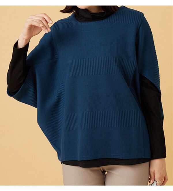 BELLUNA（ベルーナ）の「【2点セット】ジャカード素材ポンチョアンサンブル（アンサンブル）」｜詳細画像