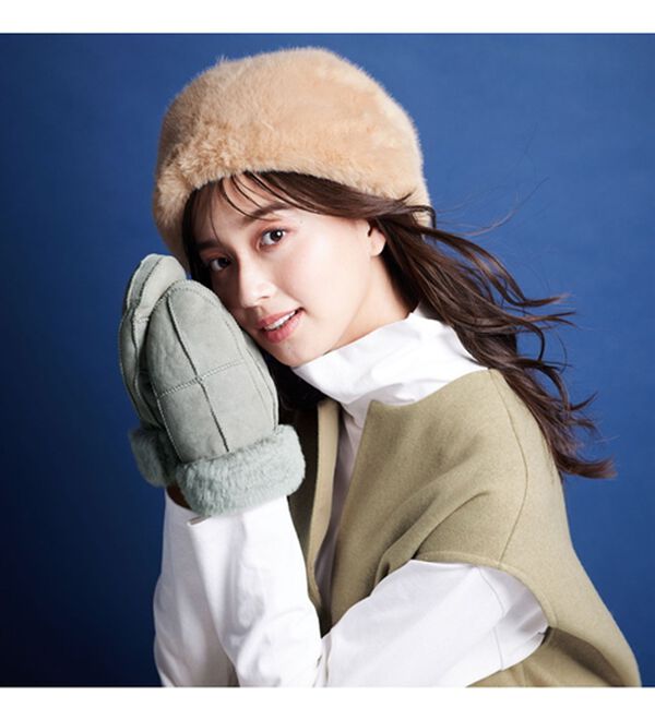 RANAN（ラナン）の「＜キャセリーニ＞ファー使いミトン（その他ファッション小物）」｜詳細画像