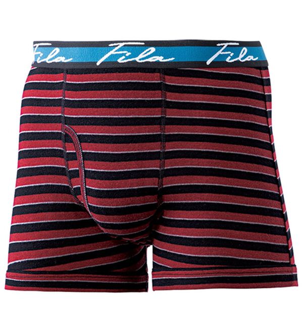 「【４枚組】＜フィラ＞ボーダー配色ボクサーパンツ（メンズボクサーパンツ）」｜詳細画像