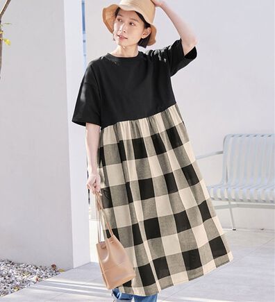 Viola e Viola（ヴィオラ エ ヴィオラ）の「さらひやりコーデ楽ちんドッキングワンピ―ス（ドッキングワンピース）」