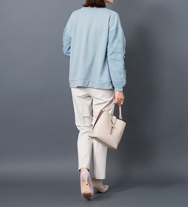 BELLUNA（ベルーナ）の「ラメ調袖チュールデザインカーディガン（その他カーディガン）」｜詳細画像