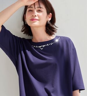 BELLUNA（ベルーナ）の「ビジュー使いドルマンプルオーバー（カットソー）」｜詳細画像
