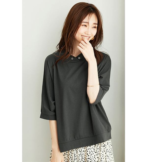 BELLUNA（ベルーナ）の「フード風衿デザインプルオーバー（カットソー）」｜詳細画像