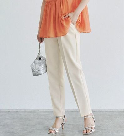 Pierrot（ピエロ）の「【選べる丈】高見えゆるテーパードパンツ（フルレングスパンツ）」