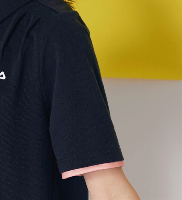 BELLUNA（ベルーナ）の「＜ＦＩＬＡ＞ひんやり！タック使い配色ポロチュニック（ポロシャツ）」｜詳細画像
