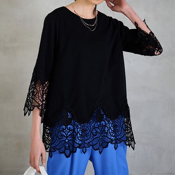 RANAN（ラナン）の「裾レース使いチュニック（チュニック）」｜詳細画像