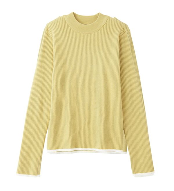 GeeRA（ジーラ）の「袖口ボタン配色ハイネックリブニット（ニット・セーター）」｜詳細画像