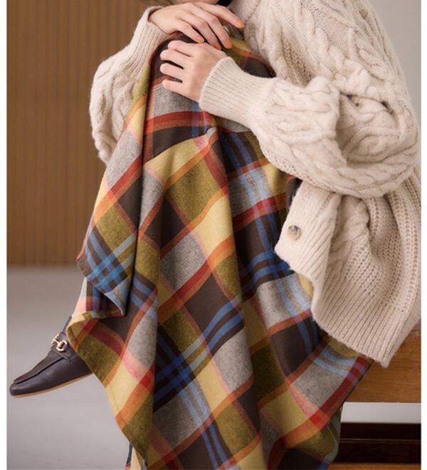 Viola e Viola（ヴィオラ エ ヴィオラ）の「カラフルビッグチェックロングスカート（ロングスカート）」｜詳細画像