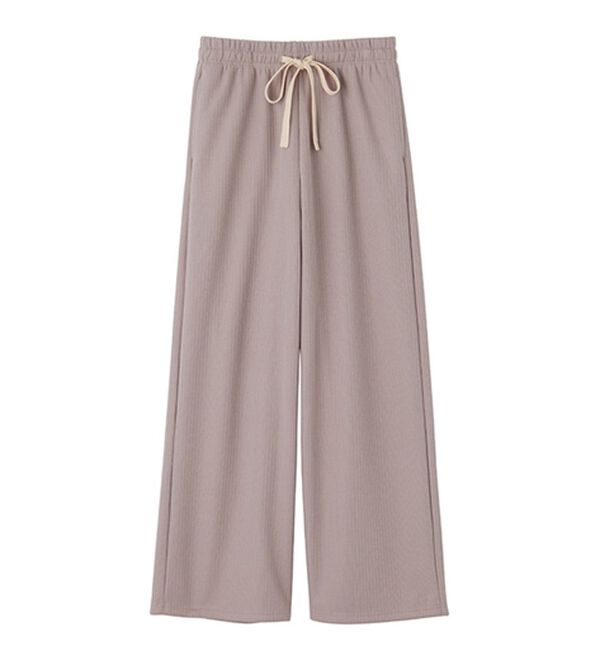 GeeRA（ジーラ）の「ふわふわあったか！裏起毛リブワイドパンツ（フルレングスパンツ）」｜詳細画像