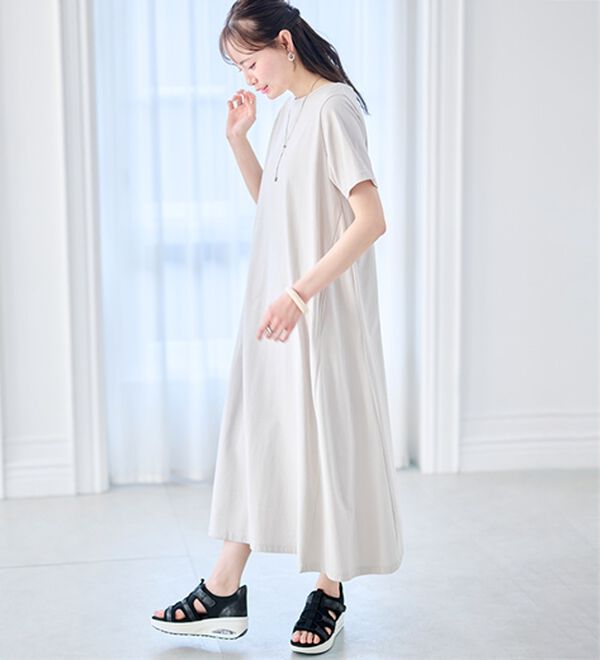 RANAN（ラナン）の「【5つの機能付】ひんやりポケット付マキシワンピース（その他ワンピース）」｜詳細画像