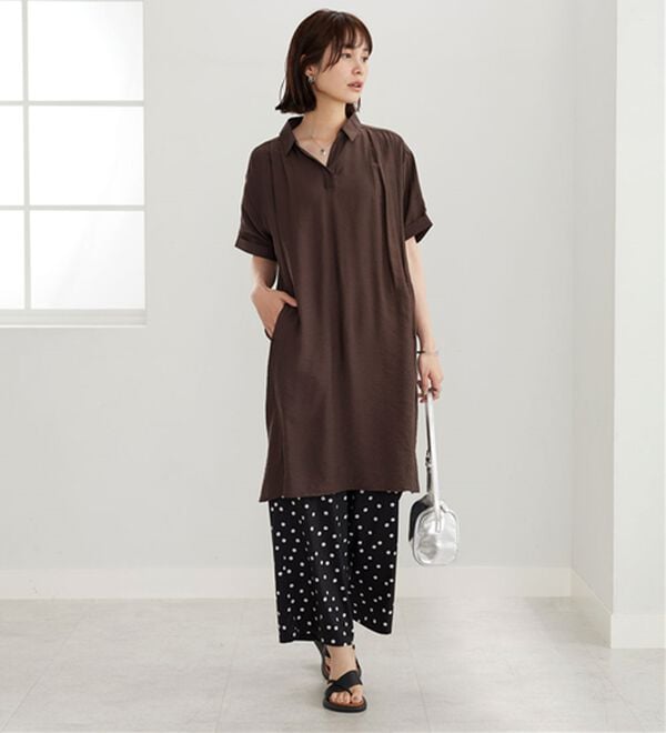 BELLUNA（ベルーナ）の「レーヨンナイロン素材切替ワンピース（その他ワンピース）」｜詳細画像