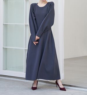 RANAN（ラナン）の「コクーンシルエットニットワンピ（ニットワンピース）」｜チャコール