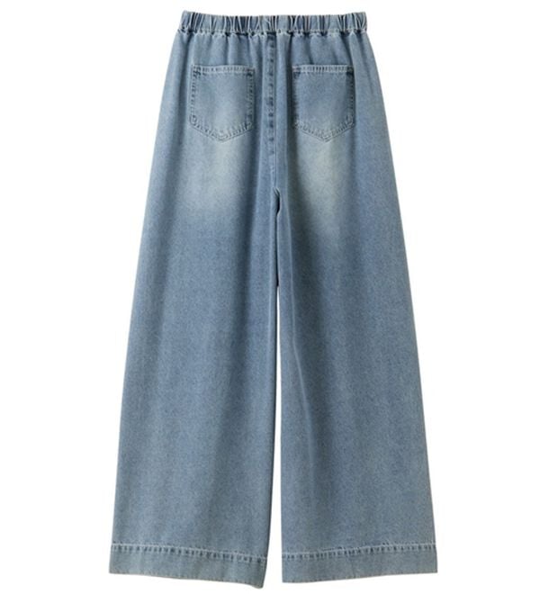 GeeRA（ジーラ）の「美脚見えイージーワイドデニムパンツ（フルレングスパンツ）」｜詳細画像