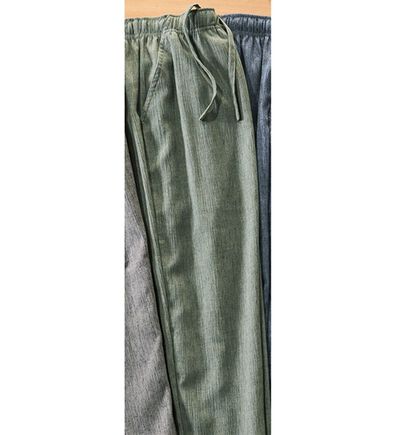 「麻入り８分丈パジャマパンツ（メンズルームウェア）」