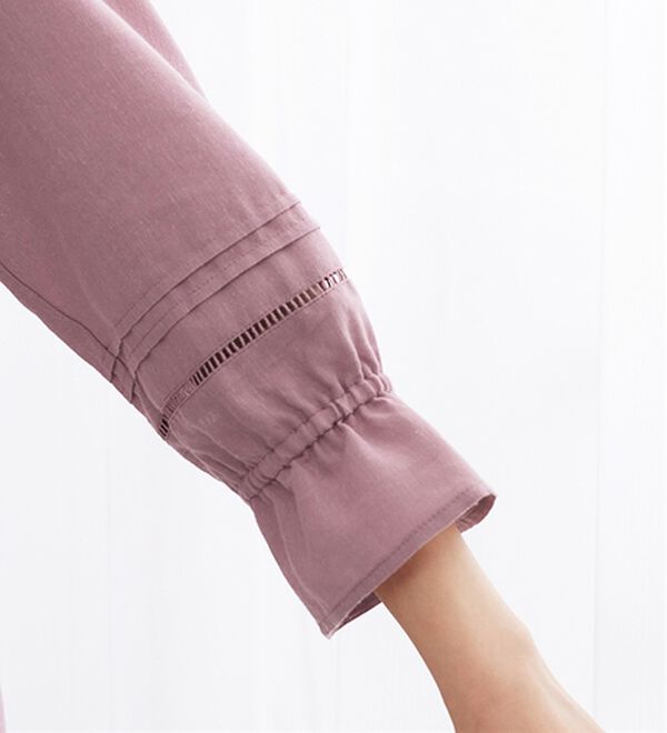 BELLUNA（ベルーナ）の「機能付リネン混レース使いシャツチュニック（チュニック）」｜詳細画像