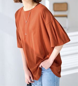 Viola e Viola（ヴィオラ エ ヴィオラ）の「袖タックチュニックTシャツ（チュニック）」｜テラコッタ