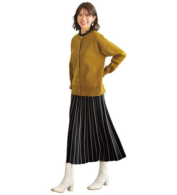 BELLUNA（ベルーナ）の「ジャカードニットプリーツスカート（ロングスカート）」｜詳細画像