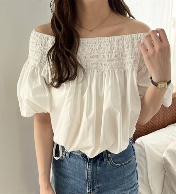 GeeRA（ジーラ）の「ドロストオフショルブラウス（ブラウス）」｜詳細画像