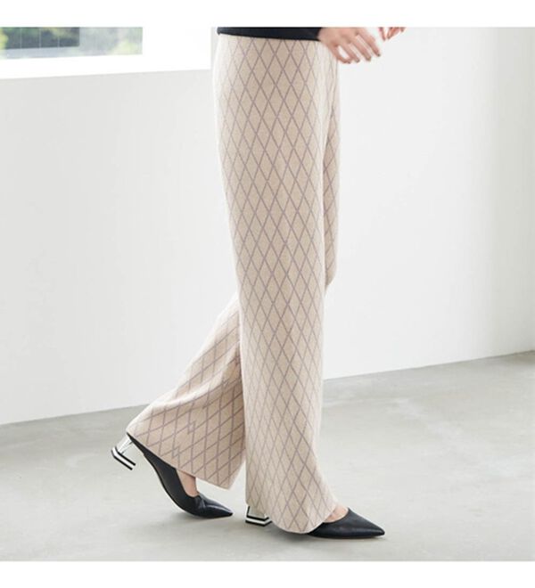 RANAN（ラナン）の「ニットジャカードパンツ（フルレングスパンツ）」｜詳細画像