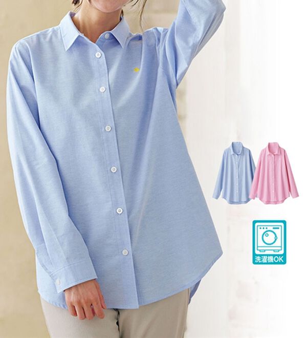 BELLUNA（ベルーナ）の「【ＰＯＬＯ　ＢＣＳ】オックス素材刺しゅうシャツ（シャツ）」｜詳細画像