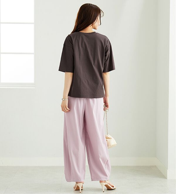BELLUNA（ベルーナ）の「綿１００％汗染み対策短丈プルオーバー（カットソー）」｜詳細画像