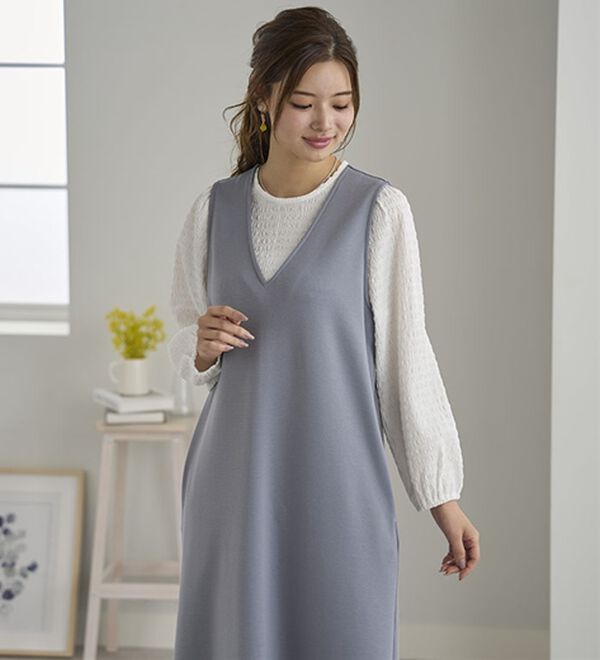 BELLUNA（ベルーナ）の「ふくれジャカードパフブラウス（ブラウス）」｜詳細画像