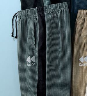 「＜ケイパ＞シアサッカージャージパンツ（メンズフルレングスパンツ）」｜チャコール