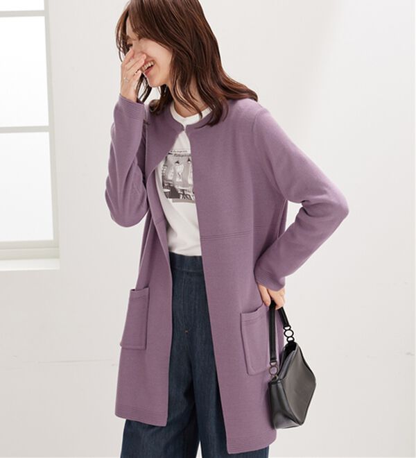 BELLUNA（ベルーナ）の「嬉しい機能付！ミラノリブカーディガン（ニットカーディガン）」｜詳細画像