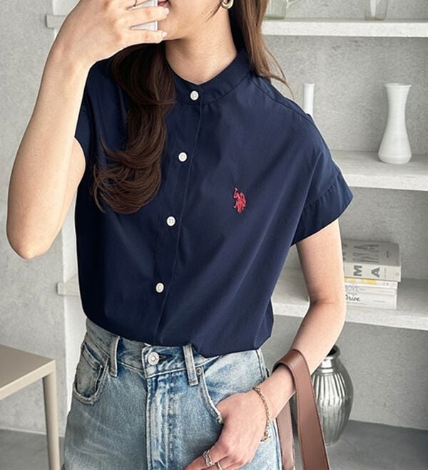 GeeRA（ジーラ）の「【ＵＳ．ＰＯＬＯ．ＡＳＳＮ】フレンチスリーブシャツ（シャツ）」｜詳細画像