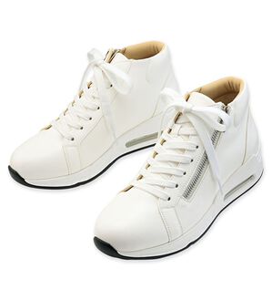 ルフラン（ルフラン）の「サイドジッパー４Ｅハイカットスニーカー（スニーカー）」｜ホワイト