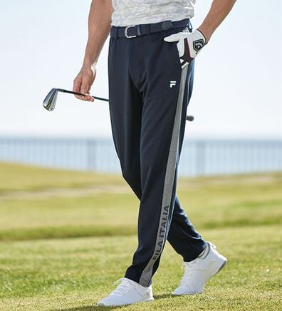 「＜フィラ＞のびのびニットテーパードパンツ（メンズフルレングスパンツ）」