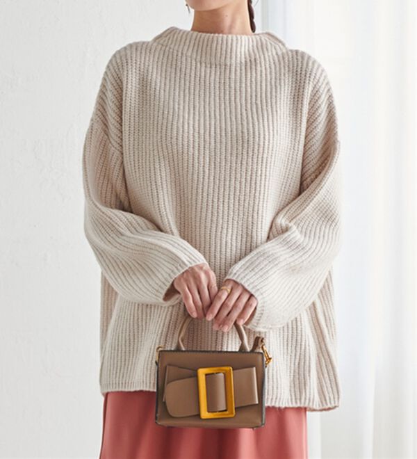 RANAN（ラナン）の「ふんわり！あぜ編ニットプルオーバー（ニット・セーター）」｜オフホワイト