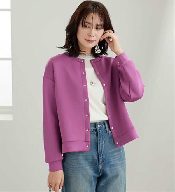 BELLUNA（ベルーナ）の「きれい見えスナップボタンカーディガン（ニットカーディガン）」｜詳細画像