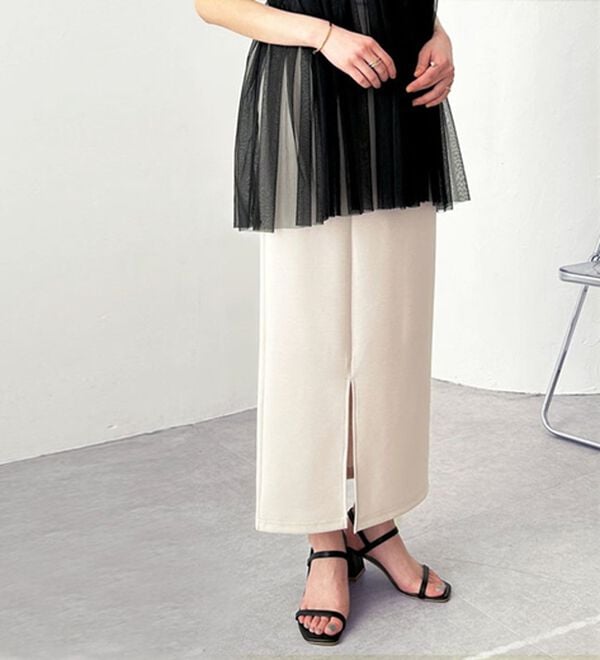 GeeRA（ジーラ）の「楽ちん！滑らか美ラインダンボールナロースカート（ロングスカート）」｜詳細画像