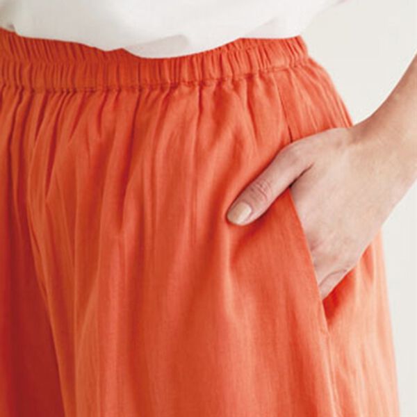 BELLUNA（ベルーナ）の「コットンボイル１００％カラーパンツ（ワイドパンツ・ガウチョ）」｜詳細画像